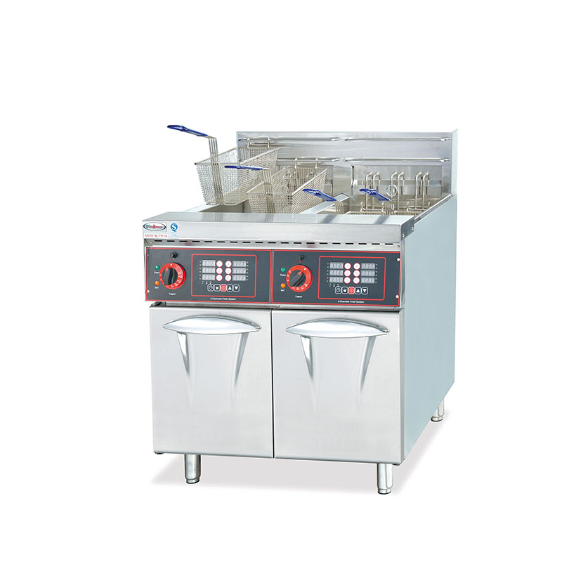 DF-26-2A Electric 2-Tank Fryer(4-Basket) with Timer 28L/tank commercial kitchen equipment