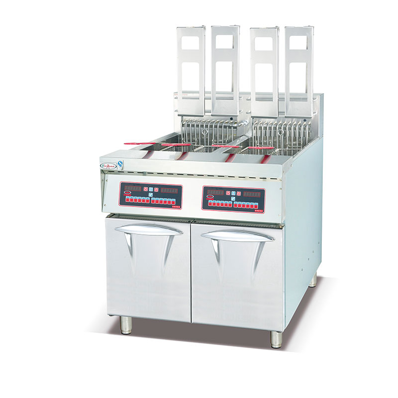 DF-38K Electric digital 2-tank 4-basket auto-lift deep fryer 28L/tank commercial kitchen equipment