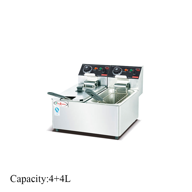 DF-4L-2 Counter top electric 2 tank fryer with 2 basket 4L/tank commercial kitchen equipment