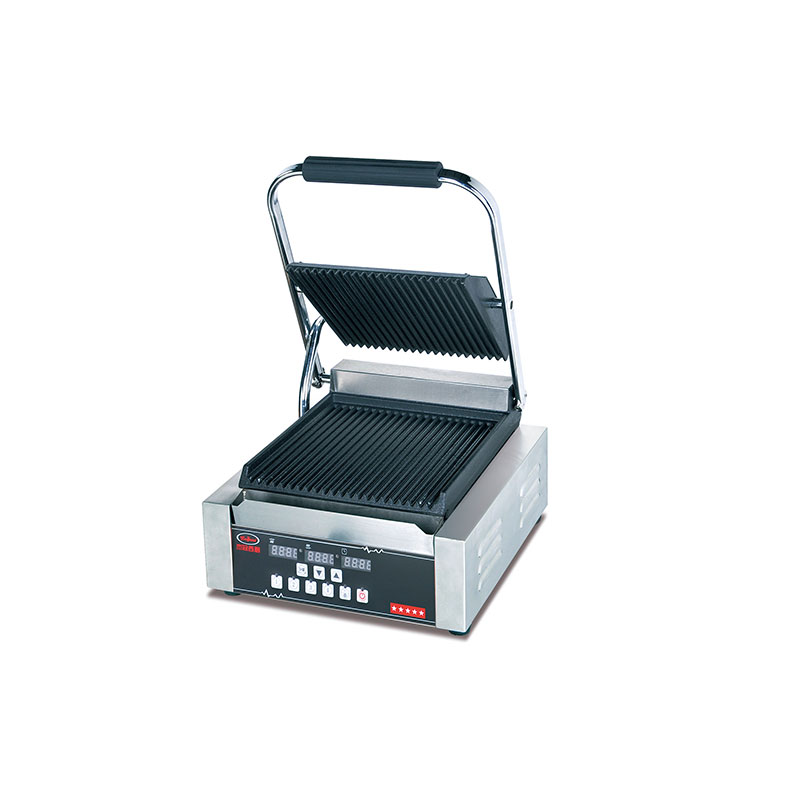 EG-811D Electric Digital Stainless Steel single Panini Grill commercial kitchen equipment