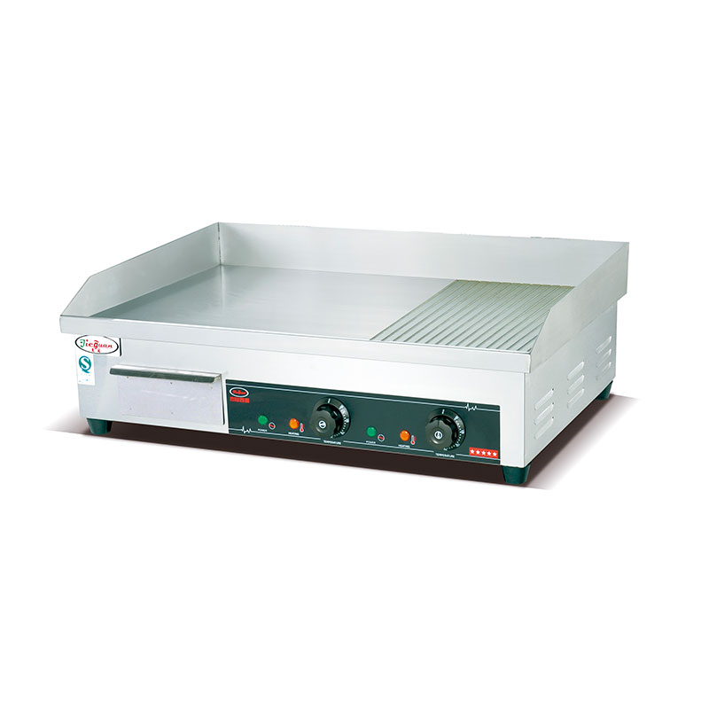 EG-822 Electric griddle(2/3Flat &1/3Grooved) Griddle plate:8mm commercial kitchen equipment