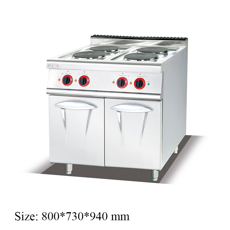 EH-787C Electric Range With 4-Hot Plate & Cabinet commercial kitchen equipment