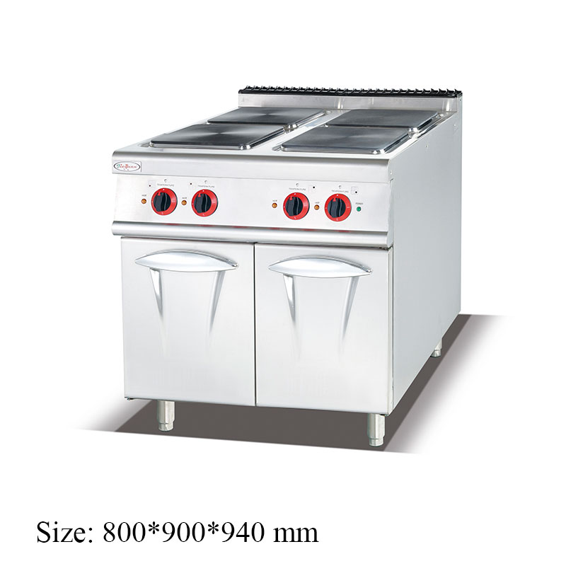 EH-887 Electric Range With 4-Hot Plate & Cabinet commercial kitchen equipment