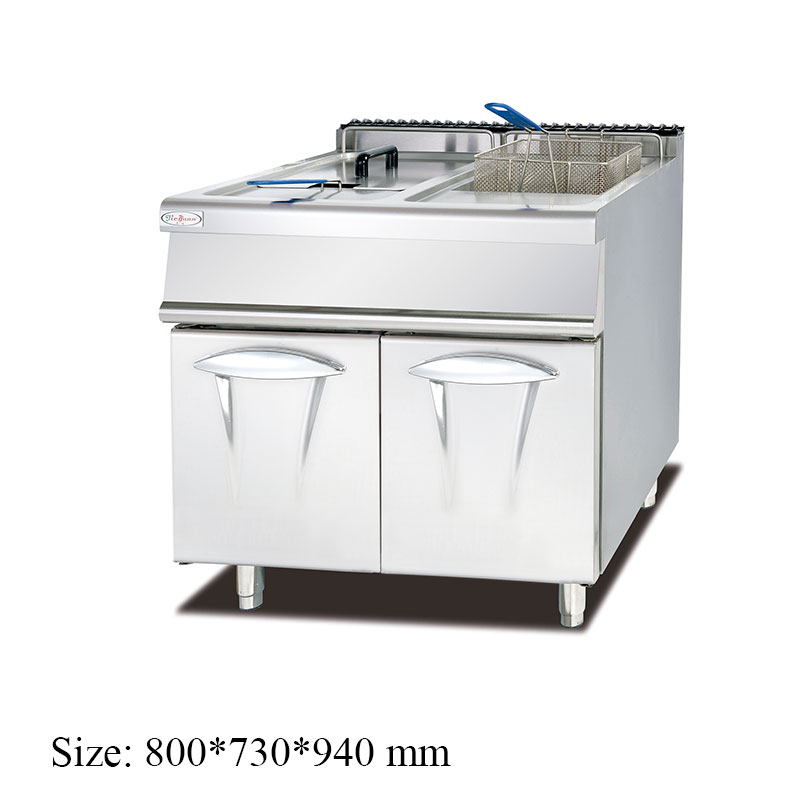 GF-785 Gas 2-Tank Fryer(2-Basket) with Cabinet commercial kitchen equipment