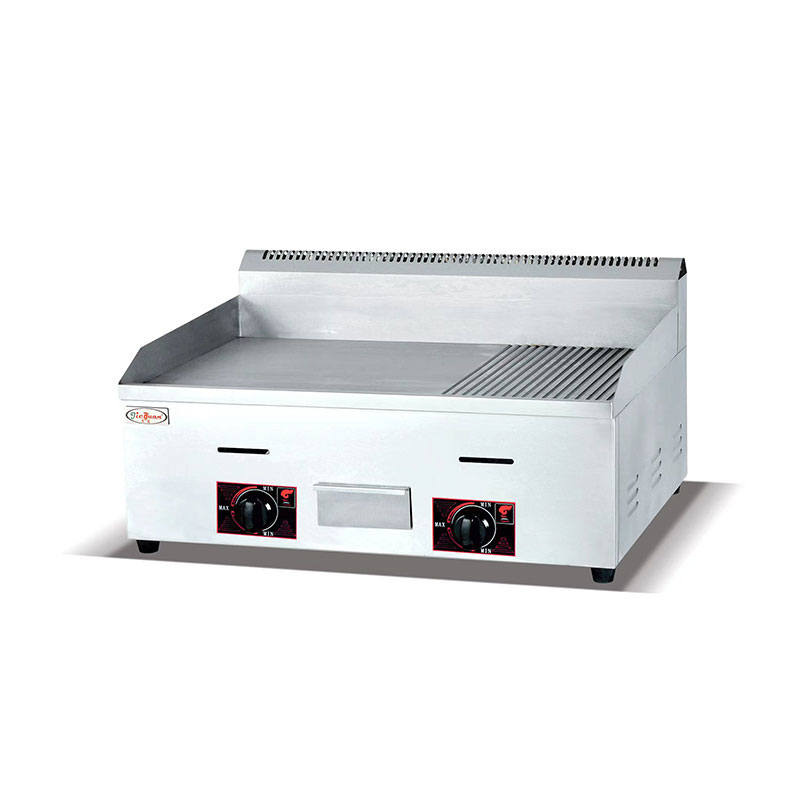 GH-722 Gas Griddle(2/3Flat &1/3 Grooved) Griddle plate:8mm commercial kitchen equipment