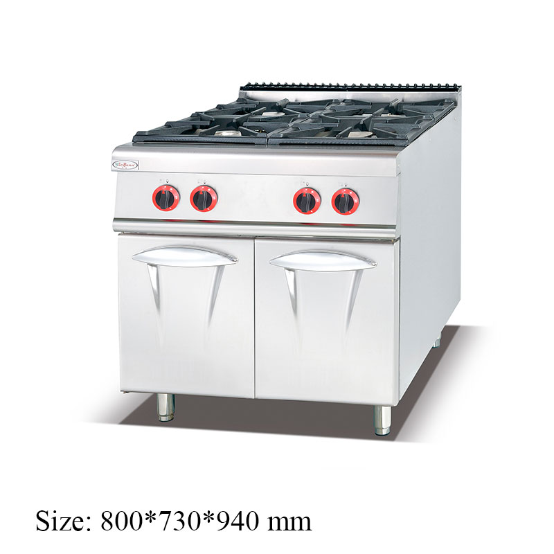 GH-787 Gas Range with 4 burners With Cabinet commercial kitchen equipment