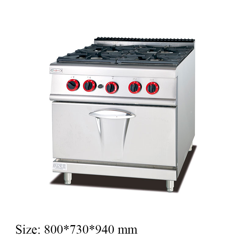 GH-787A Gas Range with 4-Burner & Gas Oven commercial kitchen equipment