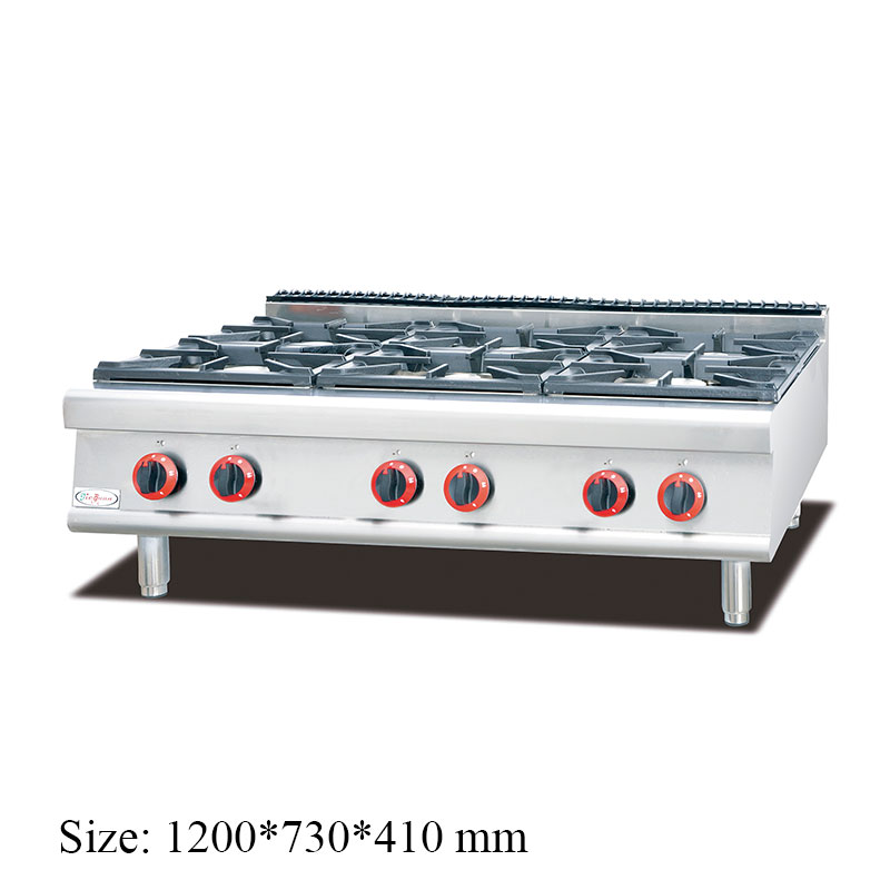 GH-797-1 Gas Range with 6-Burner commercial kitchen equipment