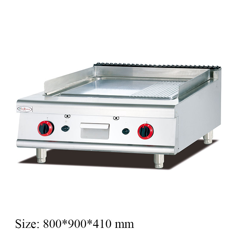 GH-986-1 Counter Top Gas Griddle with 1/3 grooved commercial kitchen equipment