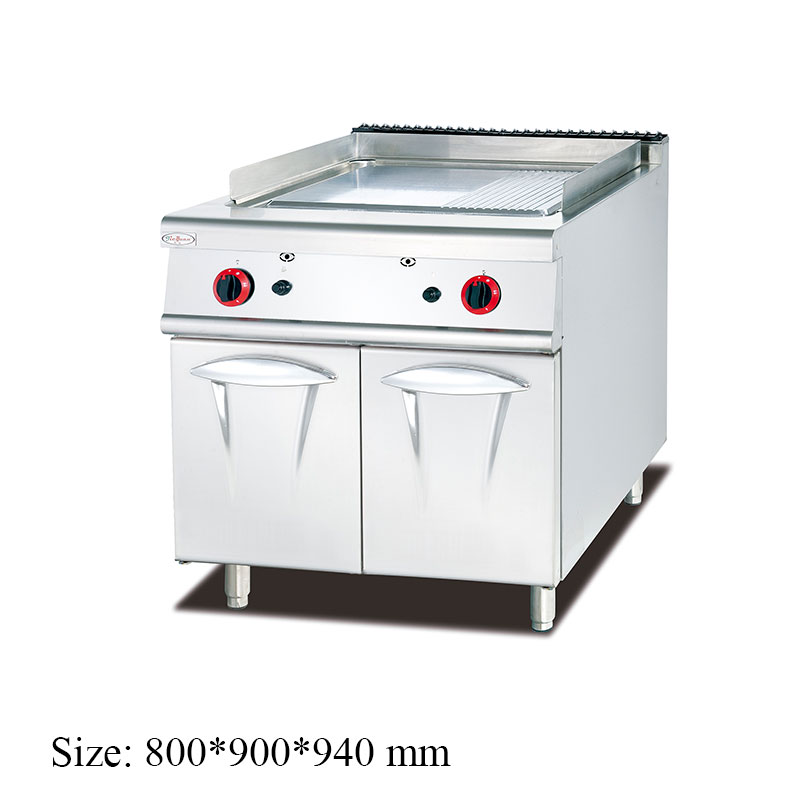 GH-986C Gas Griddle with Cabinet(1/3 Grooved) commercial kitchen equipment